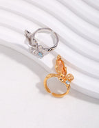925 Sterling Silver Butterfly Cubic Zirconia Ring - Silver
