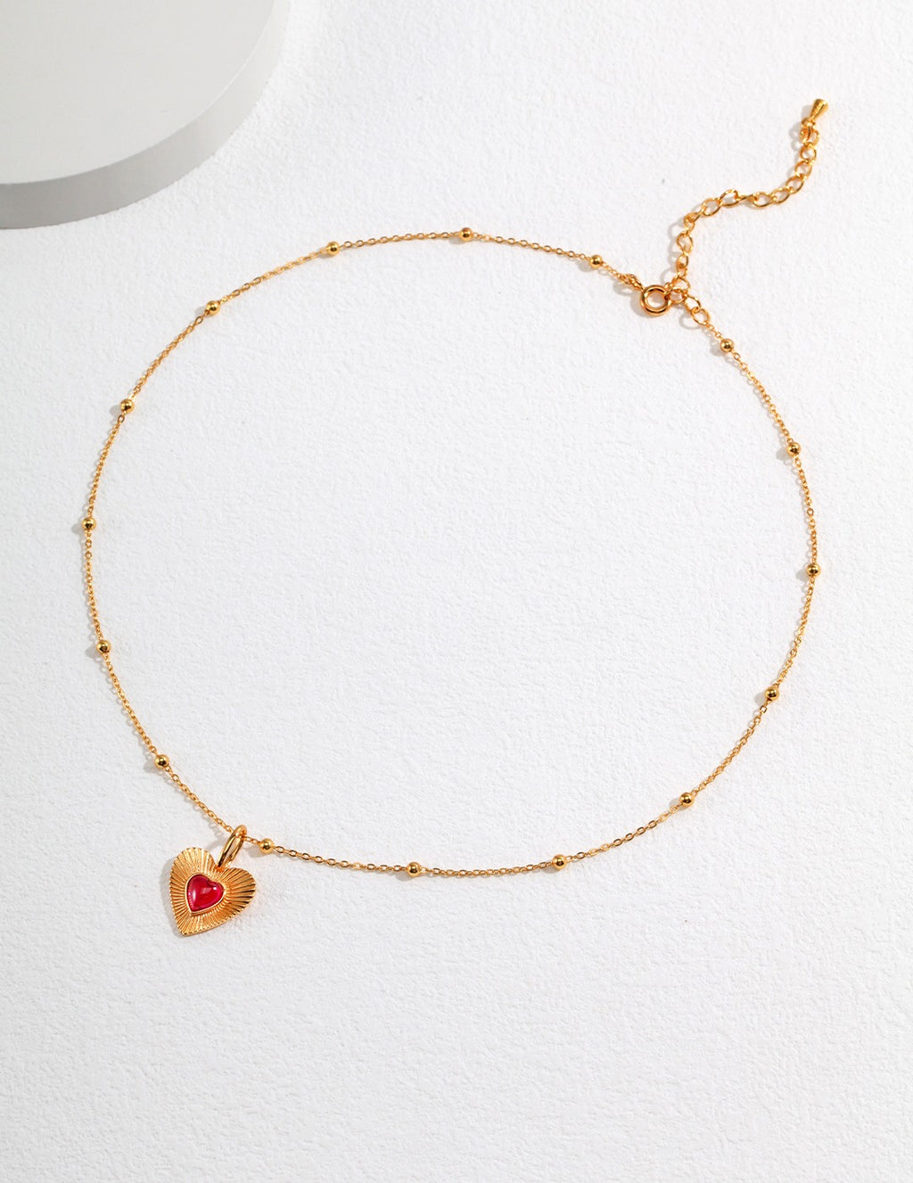 925 Sterling Silver Heart Cubic Zirconia Necklace - Silver