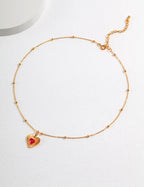 925 Sterling Silver Heart Cubic Zirconia Necklace - Silver
