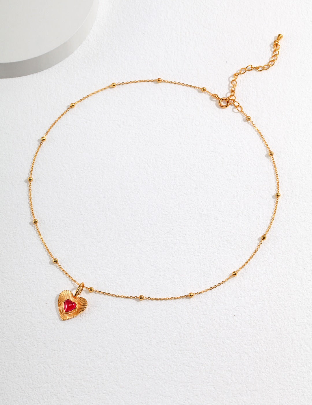 925 Sterling Silver Heart Cubic Zirconia Necklace - Silver