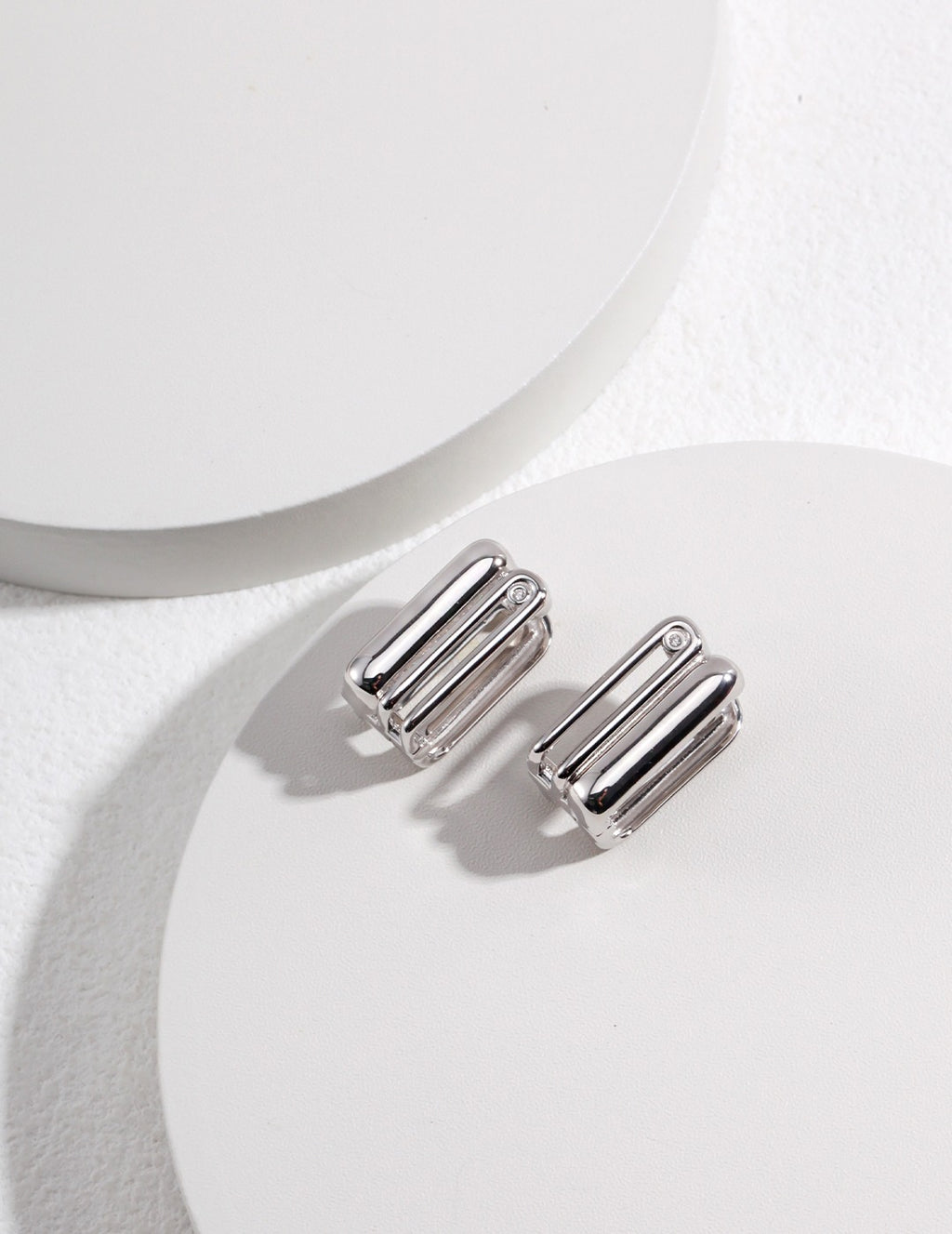 925 Sterling Silver Cubic Zirconia Earrings - Silver