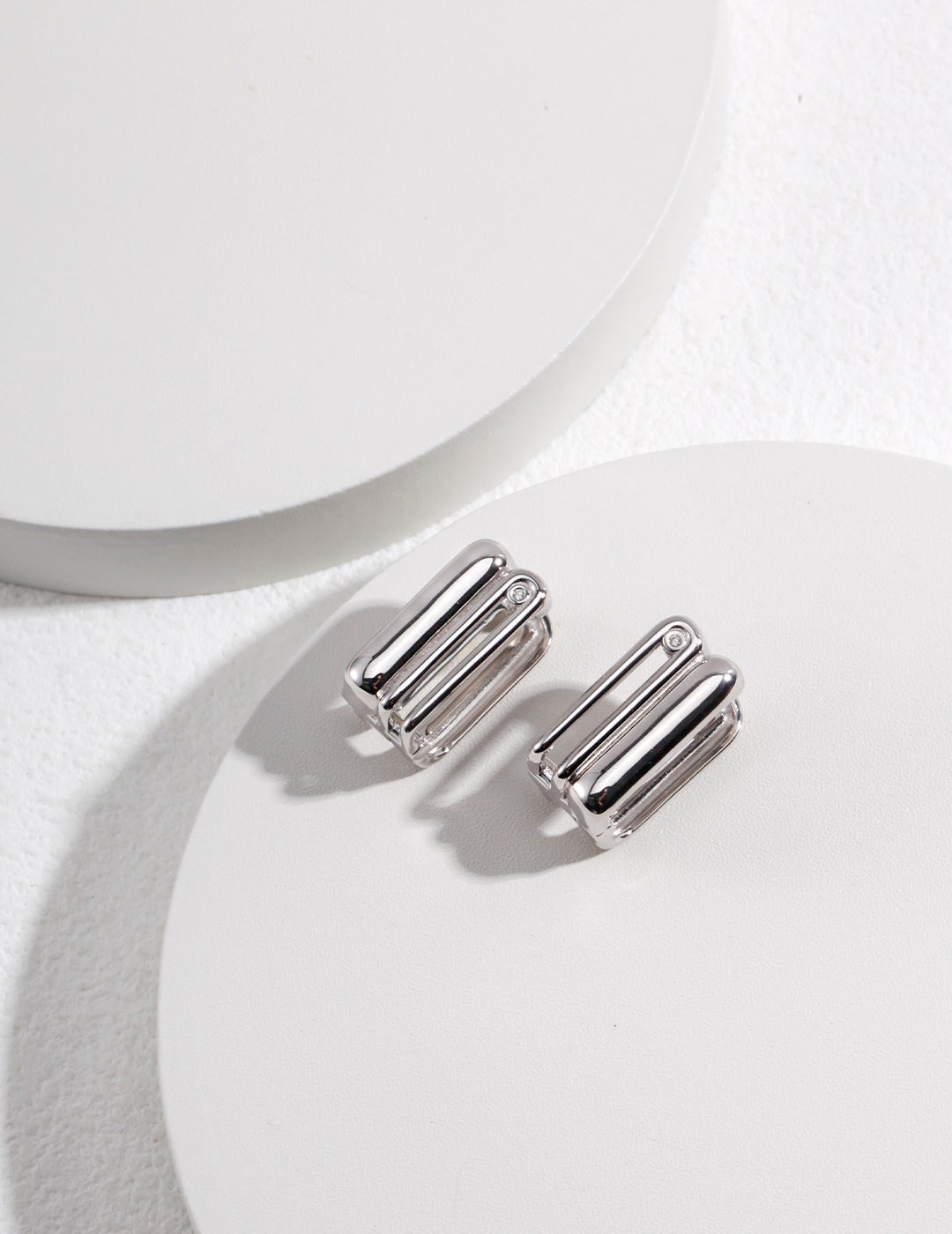 925 Sterling Silver Cubic Zirconia Earrings - Silver