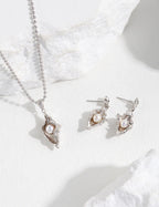 Close-up of 925 sterling silver stud earrings