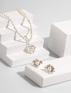 925 Sterling Silver Natural Pearl Necklace - Silver