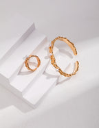 925 Sterling Silver Floral Natural Pearl Bangle - Silver