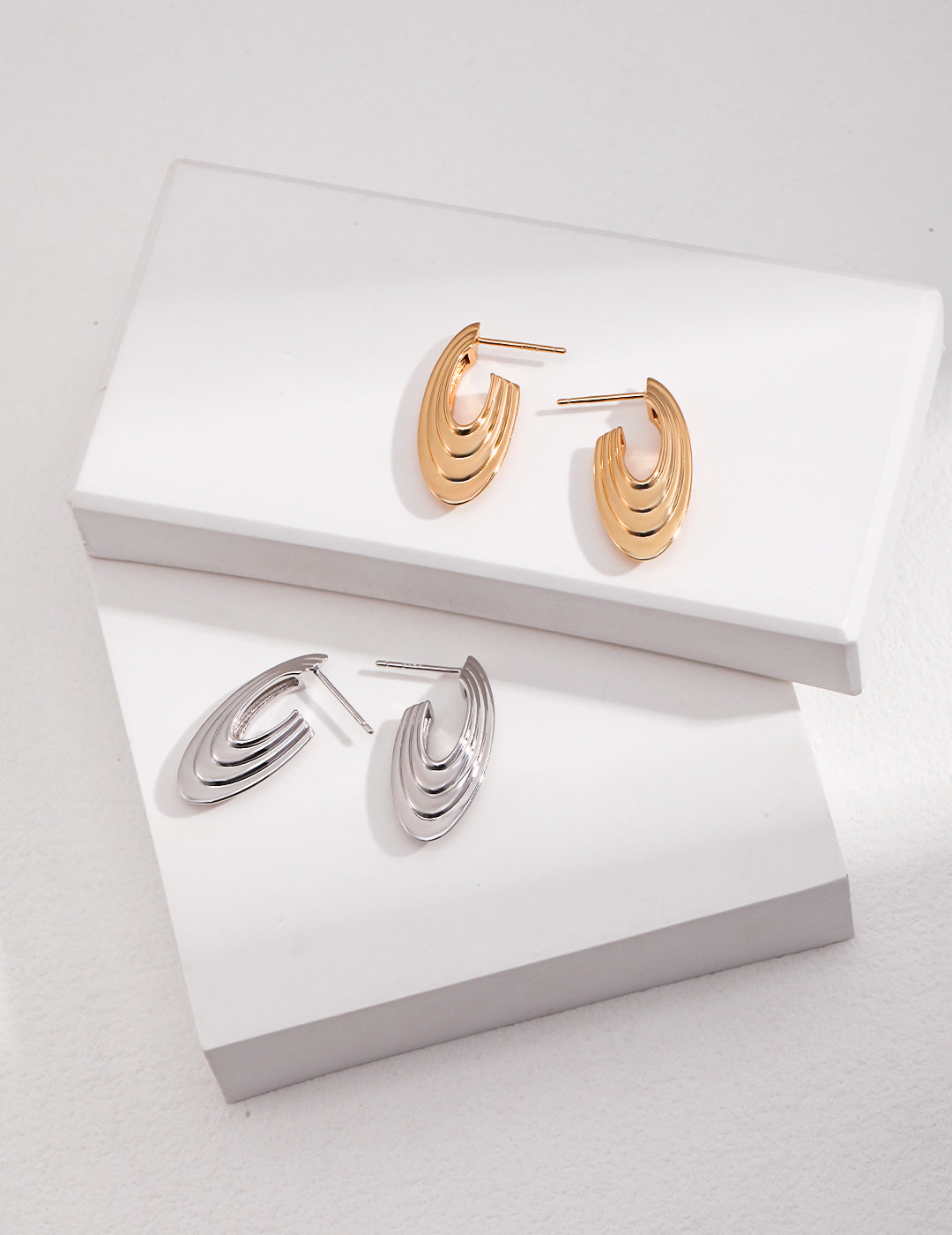 925 Sterling Silver Earrings - Silver