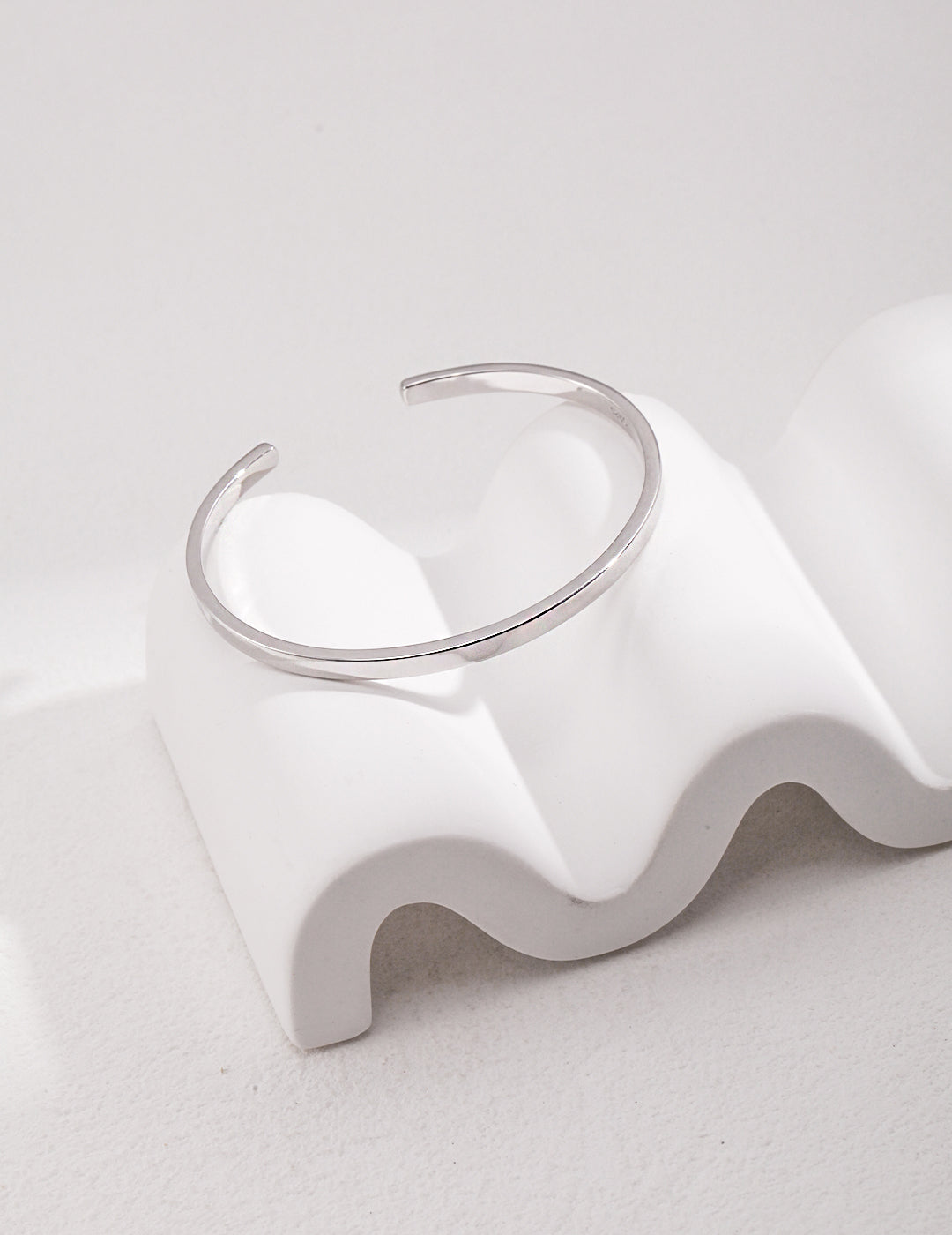925 Sterling Silver Bangle - Silver