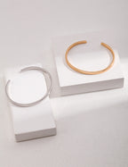 925 Sterling Silver Bangle - Silver