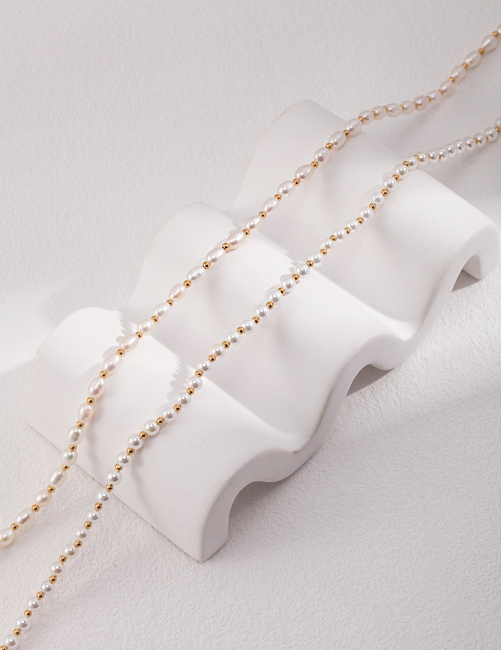 925 Sterling Silver Natural Pearl Necklace - Silver