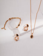 925 Sterling Silver Tiger’s Eye and Natural Pearl Bracelet - Silver
