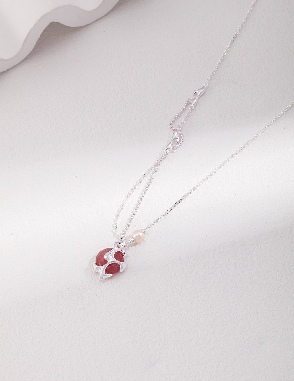 925 sterling silver pendant necklace, front view
