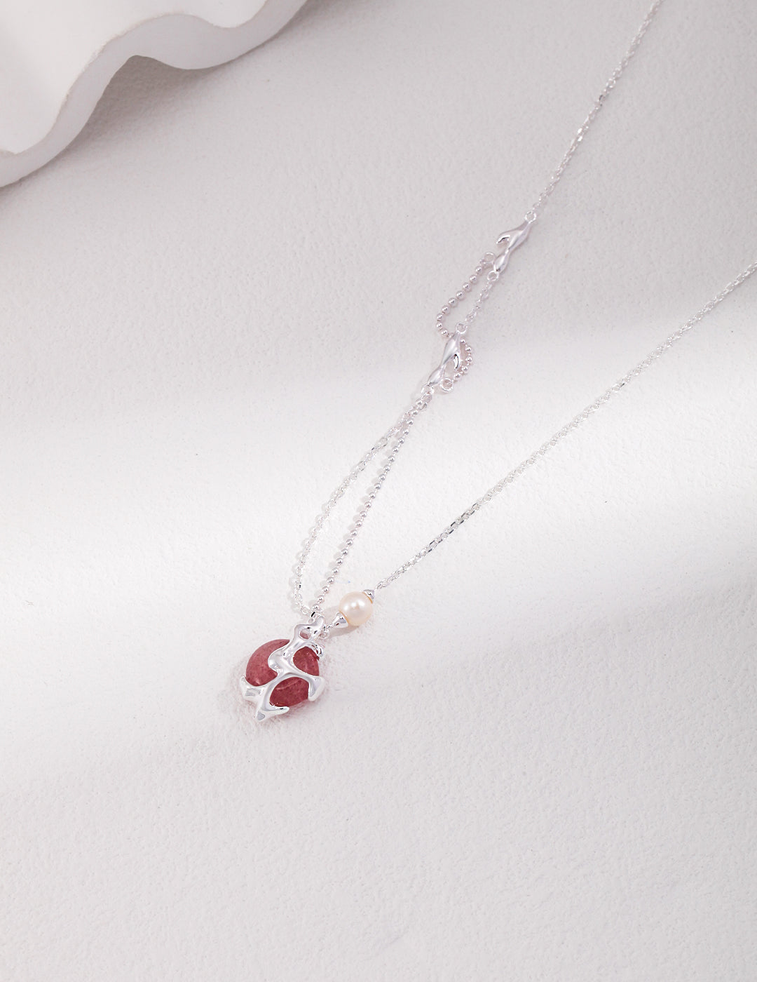 925 sterling silver pendant necklace, front view