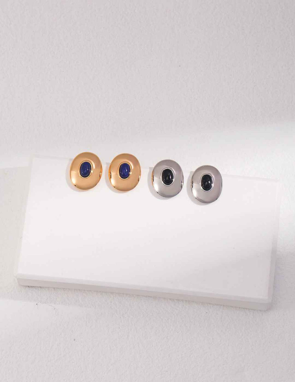 925 sterling silver stud earrings, front view