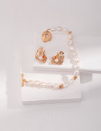 925 Sterling Silver Natural Pearl Bracelet - Silver