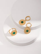 925 Sterling Silver Chalcedony Earrings - Silver