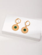 925 Sterling Silver Chalcedony Earrings - Silver