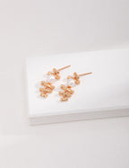 925 Sterling Silver Natural Pearl Earrings - Silver