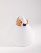 925 Sterling Silver Natural Lapis Lazuli Ring - Silver