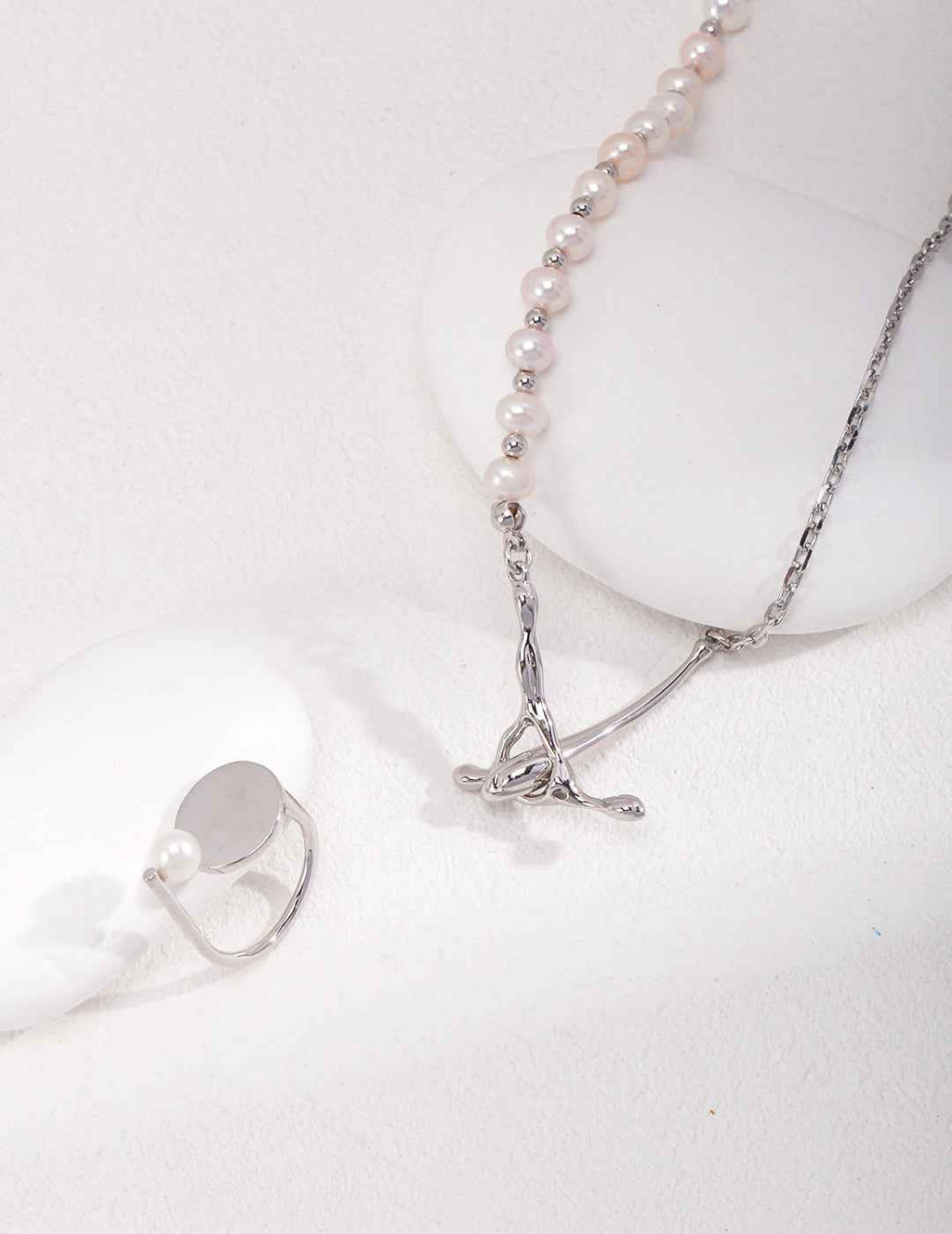 925 sterling silver necklace, front view