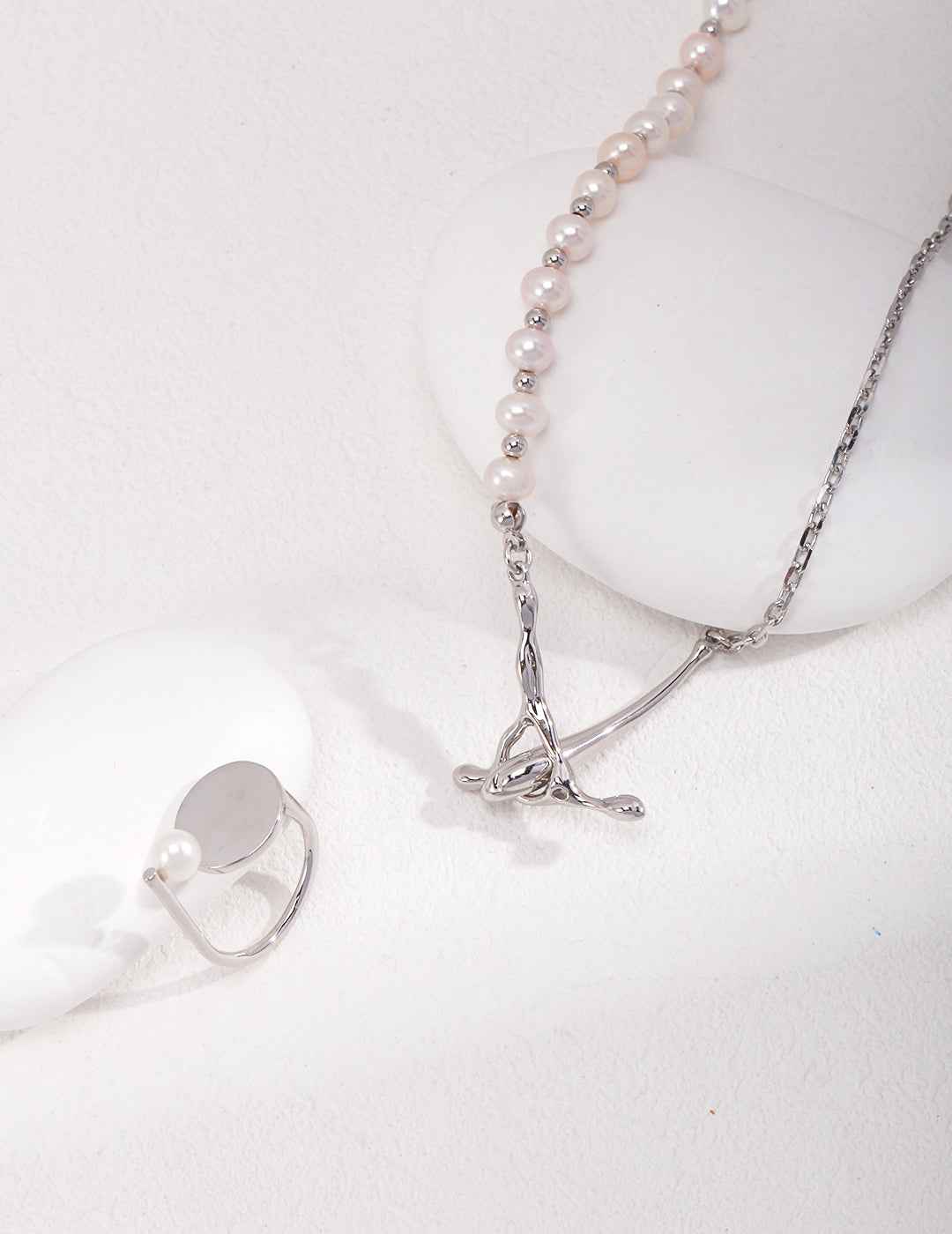 925 sterling silver necklace, front view