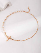 925 sterling silver necklace in vintage gold