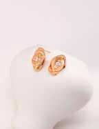 925 Sterling Silver Cubic Zirconia Earrings - Silver