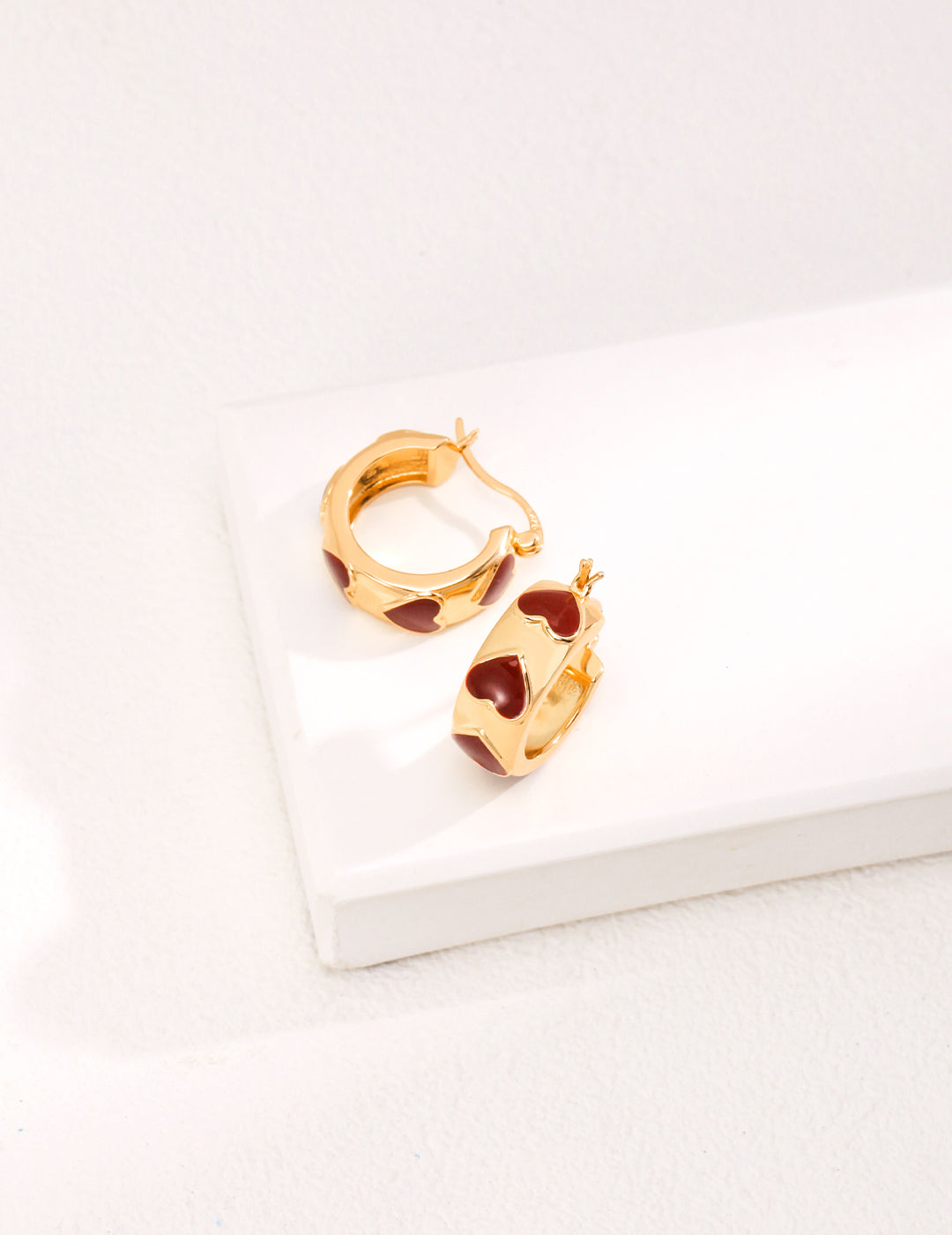 Heart 925 Sterling Silver Earrings - Silver