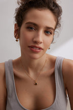 925 Sterling Silver Natural Tiger’s Eye Earrings - Vintage Gold