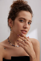 925 Sterling Silver Natural Lapis Lazuli Ring - Silver