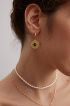 925 Sterling Silver Chalcedony Earrings - Silver