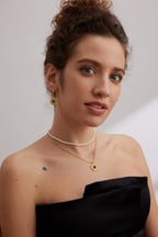925 Sterling Silver Natural Pearl Necklace - Silver