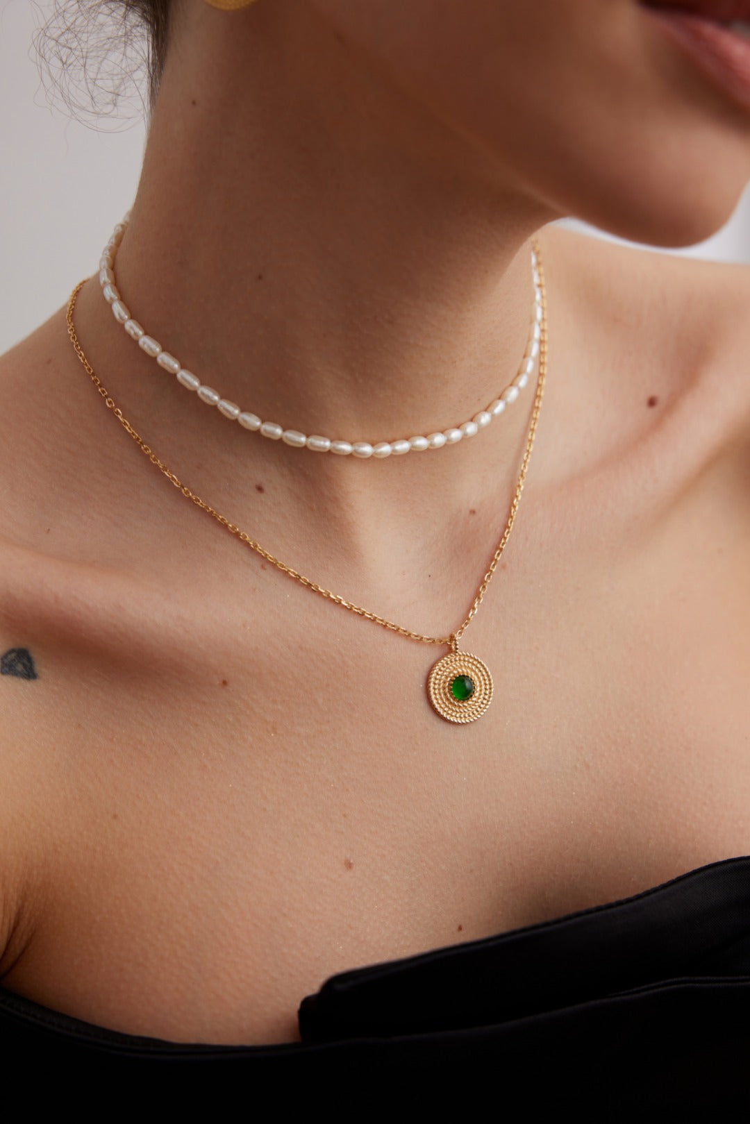 925 Sterling Silver Natural Pearl Necklace - Silver