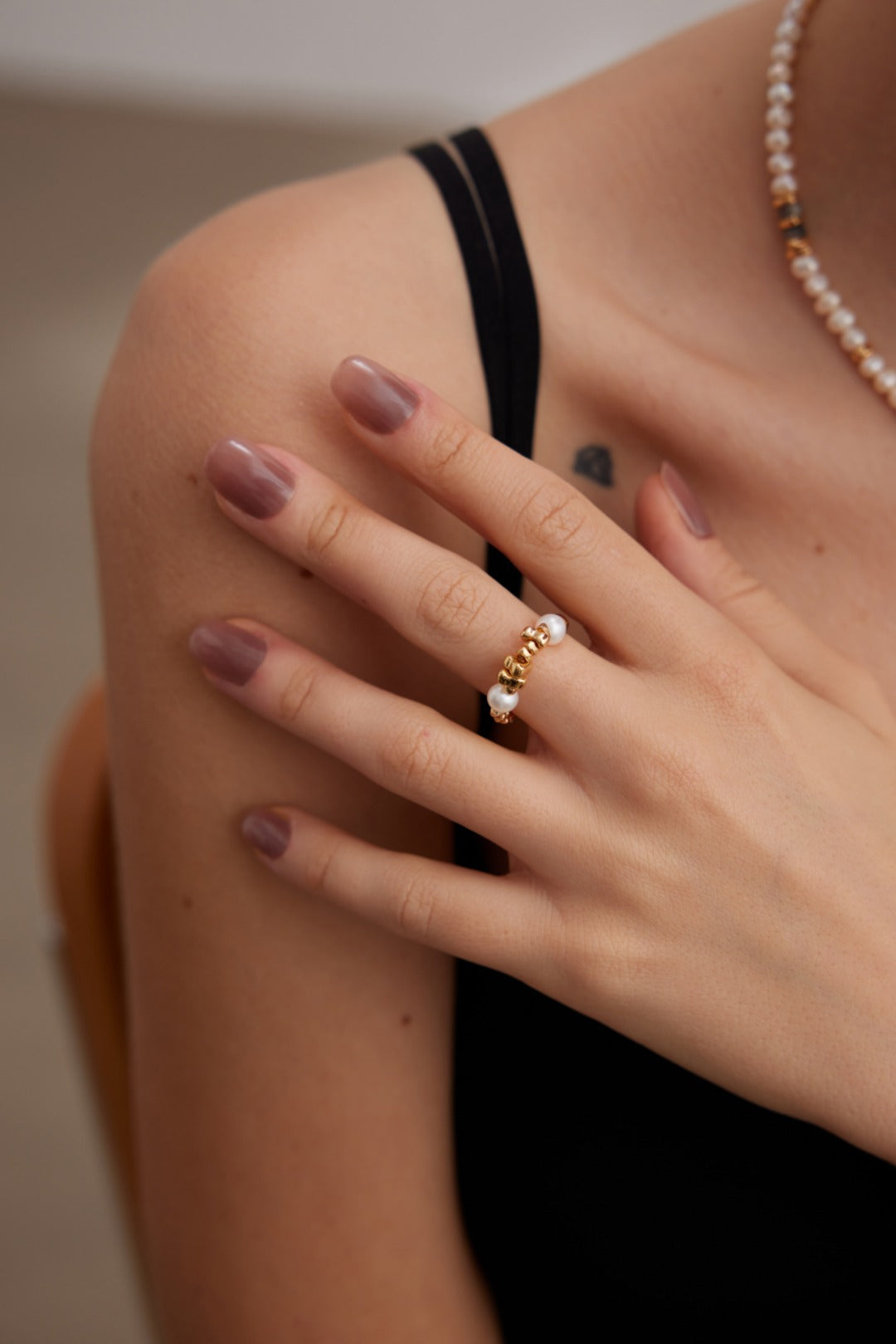 925 Sterling Silver Natural Pearl Ring - Silver