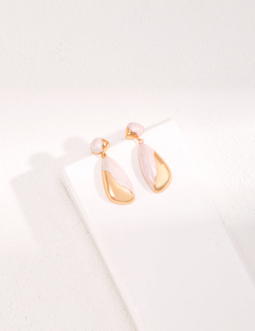 925 Sterling Silver Red Enamel Teardrop Earrings, side view