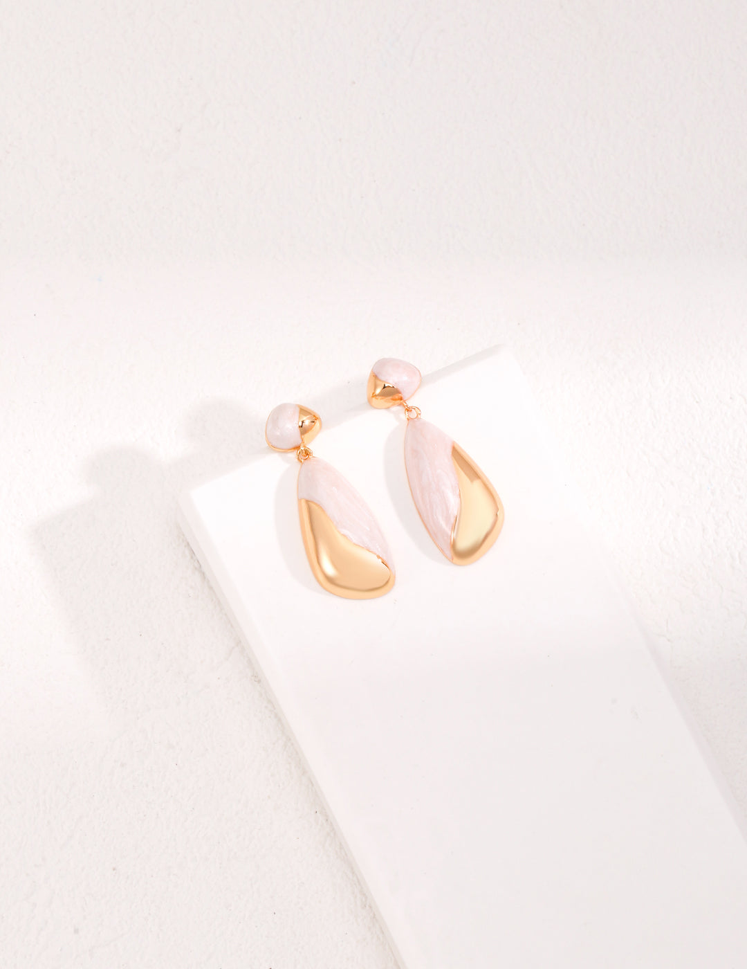 925 Sterling Silver Red Enamel Teardrop Earrings, side view