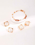 925 sterling silver stud earrings worn on model