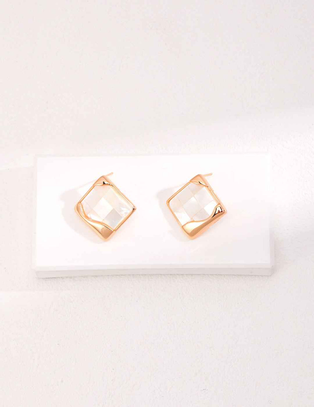 925 sterling silver stud earrings in vintage gold