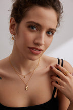 925 Sterling Silver Teardrop Cubic Zirconia Necklace - Silver