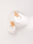 925 Sterling Silver Shell Earrings - Silver