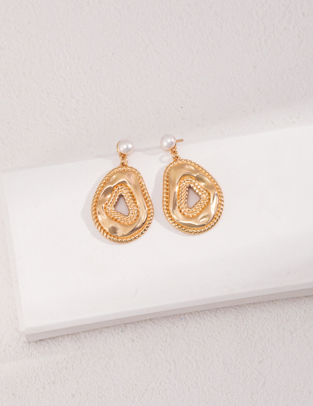 925 Sterling Silver Natural Pearl Earrings - Silver