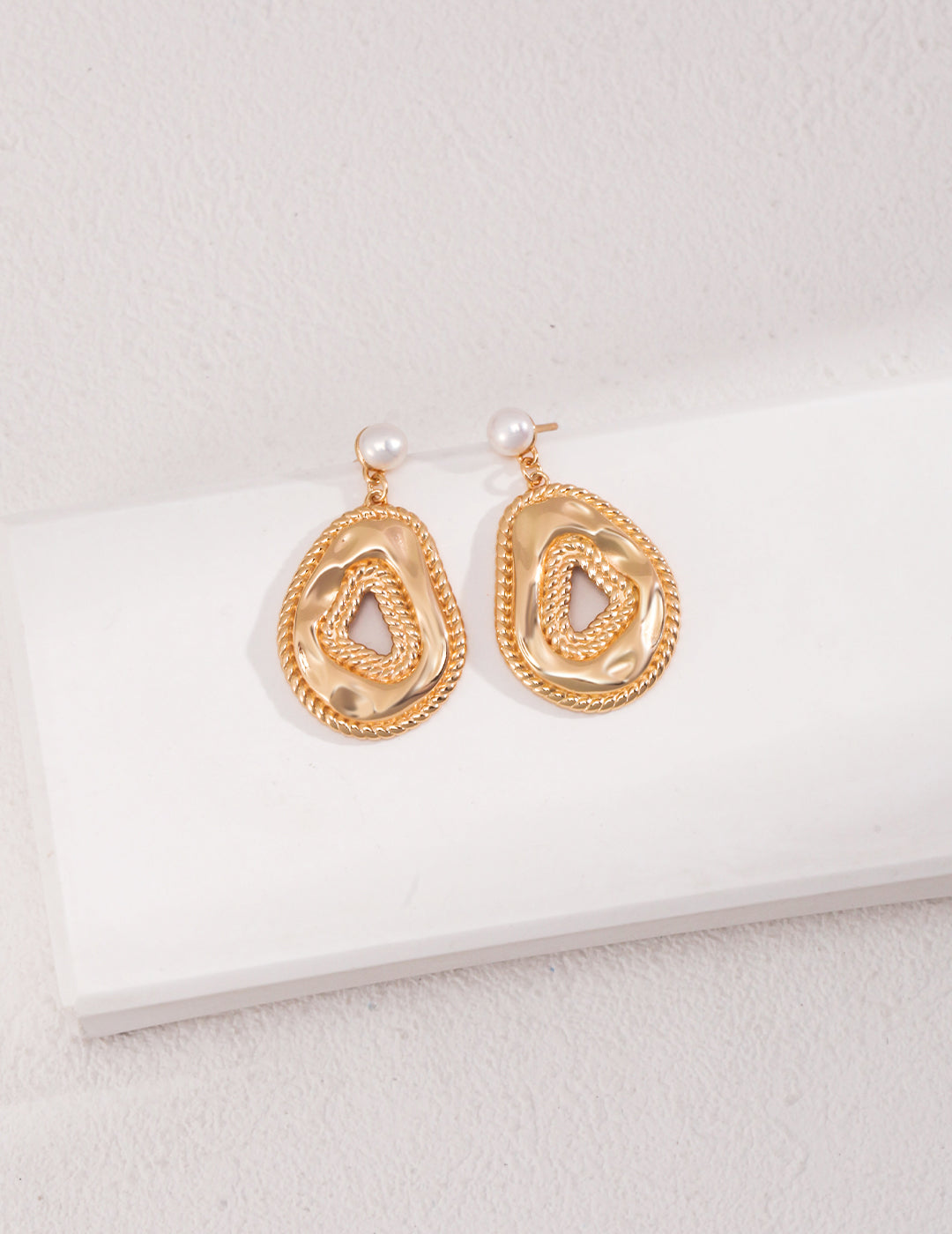925 Sterling Silver Natural Pearl Earrings - Silver