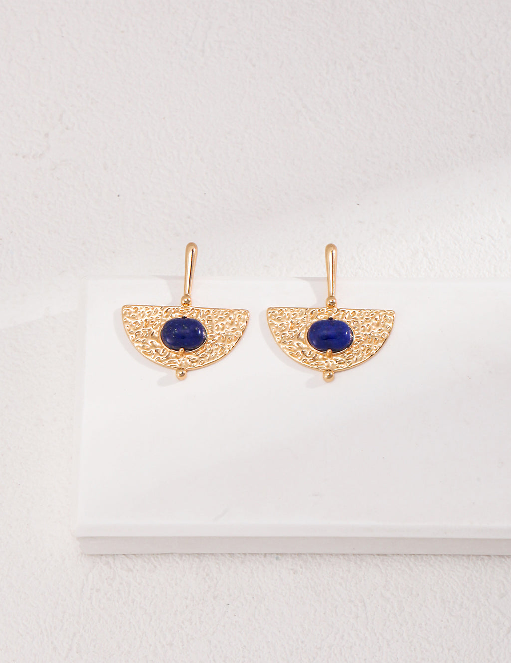 925 Sterling Silver Lapis Lazuli Earrings - Silver
