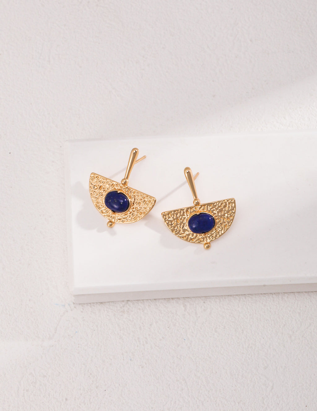 925 Sterling Silver Lapis Lazuli Earrings - Silver