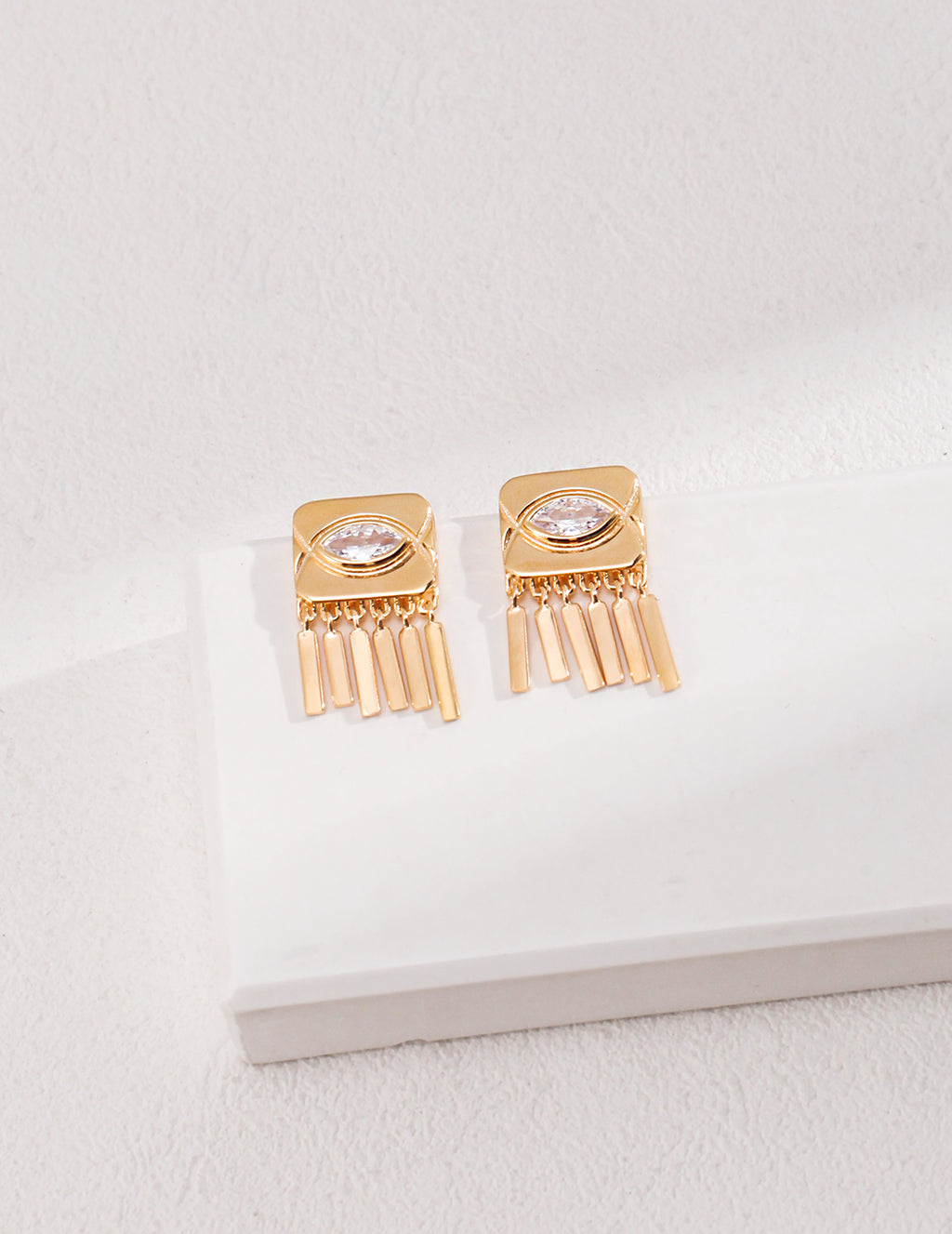 925 Sterling Silver Cubic Zirconia Earrings - Silver