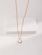 925 Sterling Silver Natural Pearl Necklace - Vintage Gold