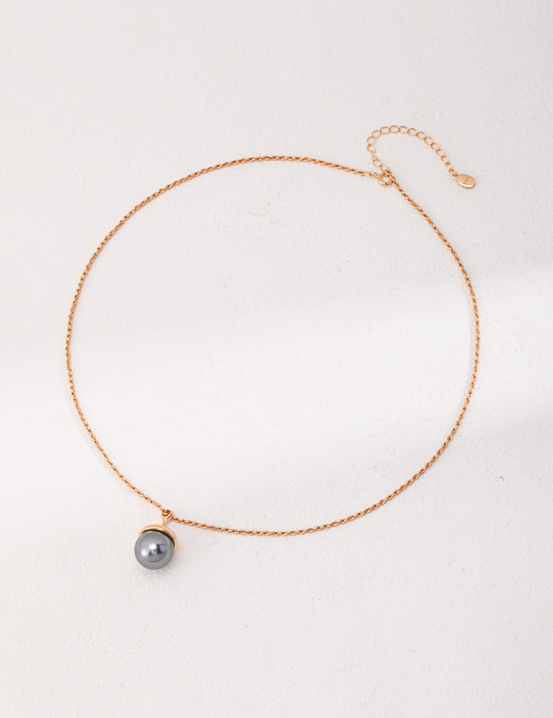 925 Sterling Silver Tiger’s Eye and Shell Pearl Necklace - Silver