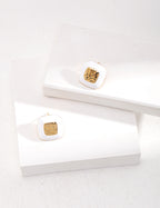 925 Sterling Silver Enamel Earrings