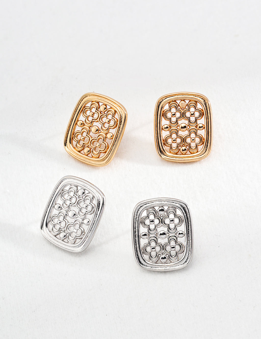 925 Sterling Silver Earrings - Vintage Gold