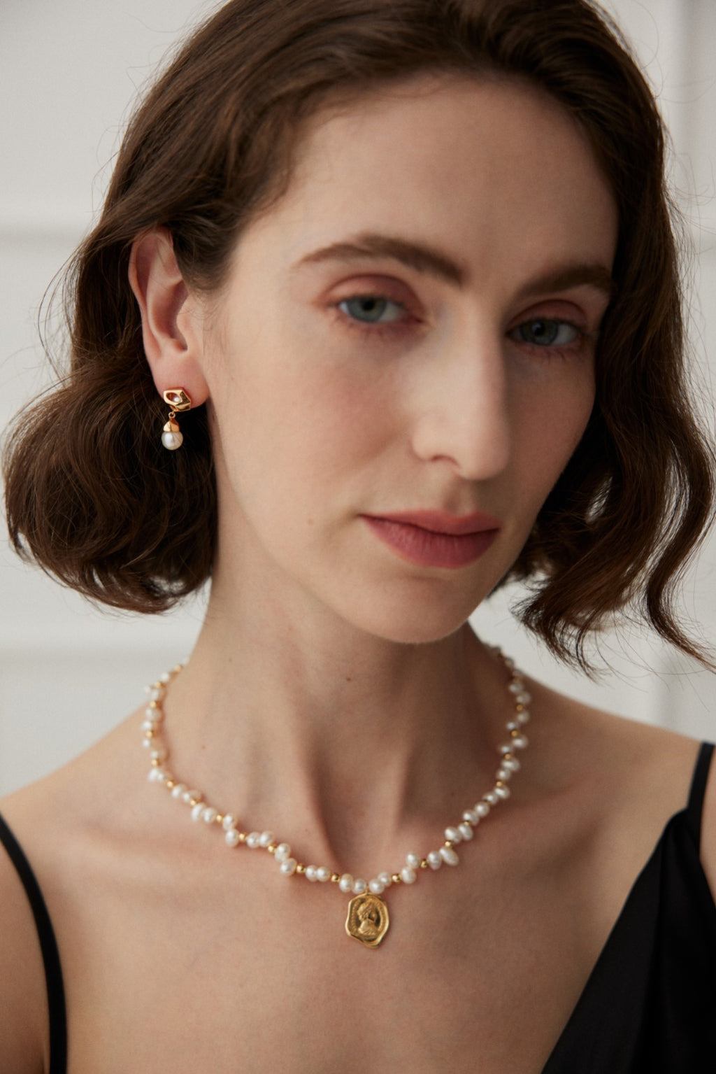 925 Sterling Silver Natural Pearl Earrings - Silver