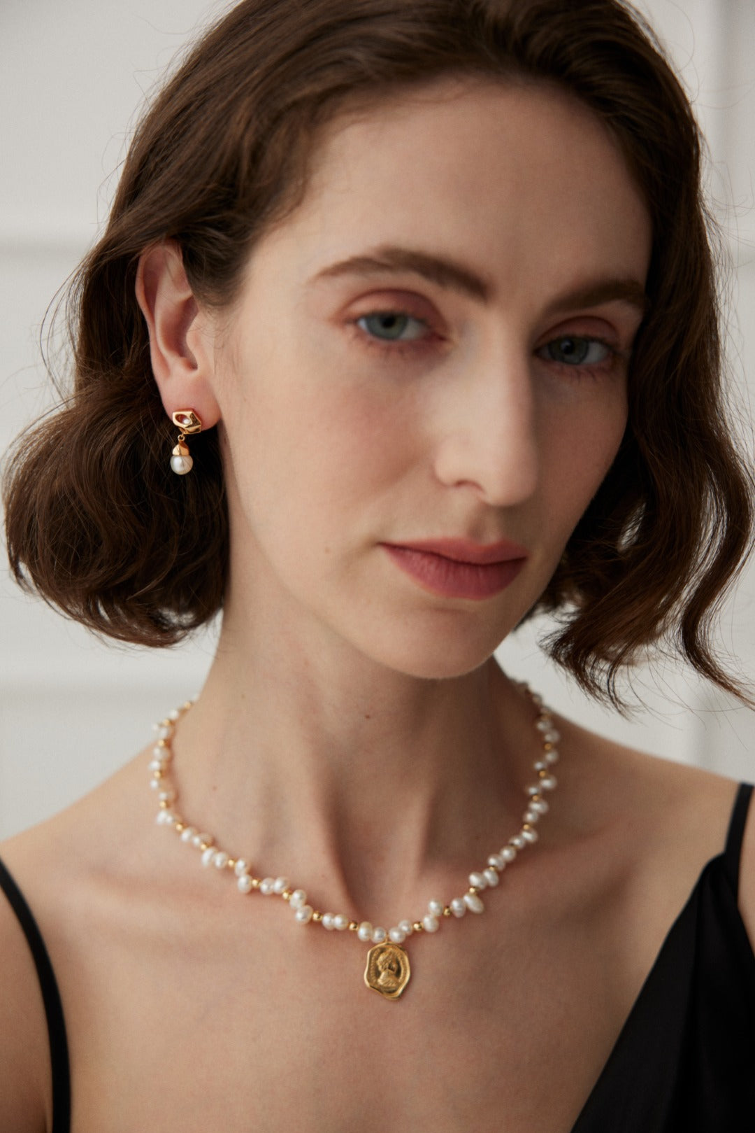 925 Sterling Silver Natural Pearl Earrings - Silver